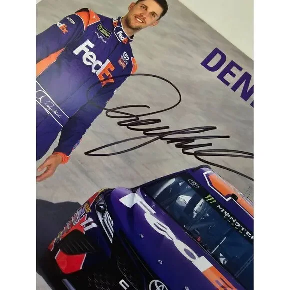 Denny Hamlin Nascar Hero Card 2017 Signed - Picture 2 of 5